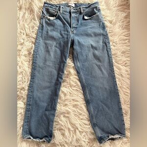 AGOLDE Kye Mid Rise Straight Crop Jeans Size 28